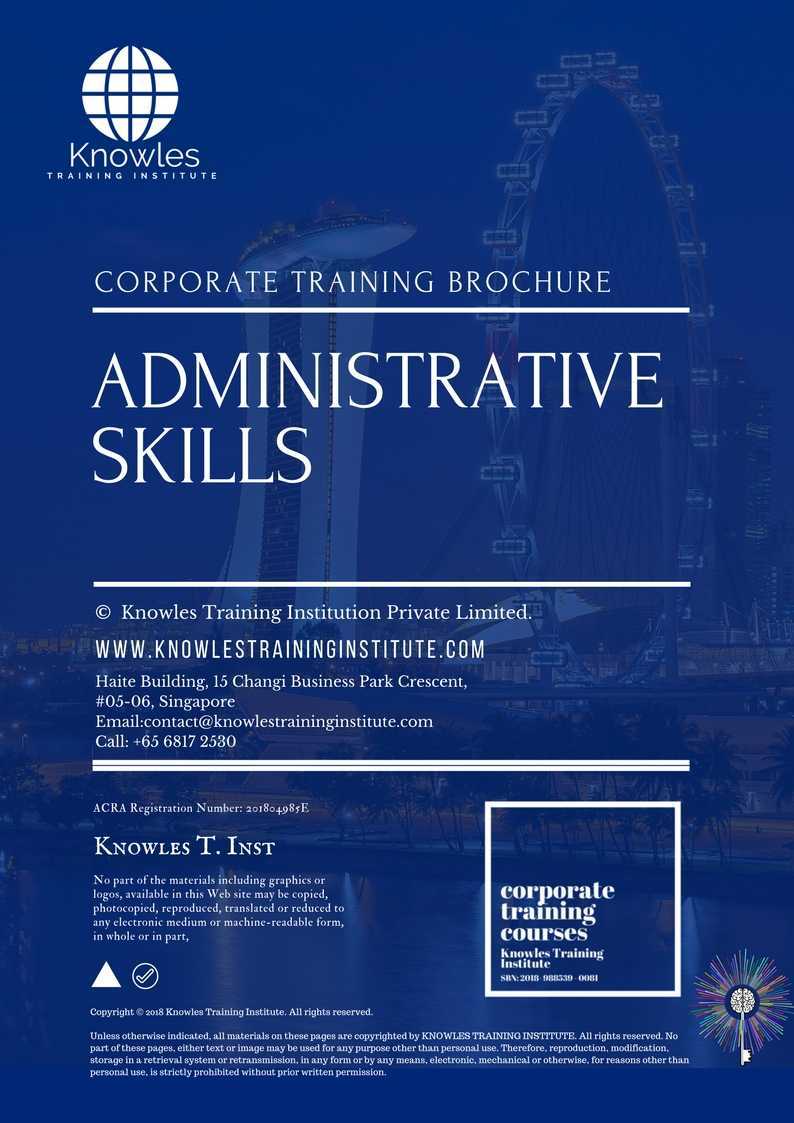 Administrative Skills Training Course in Israel Brochure