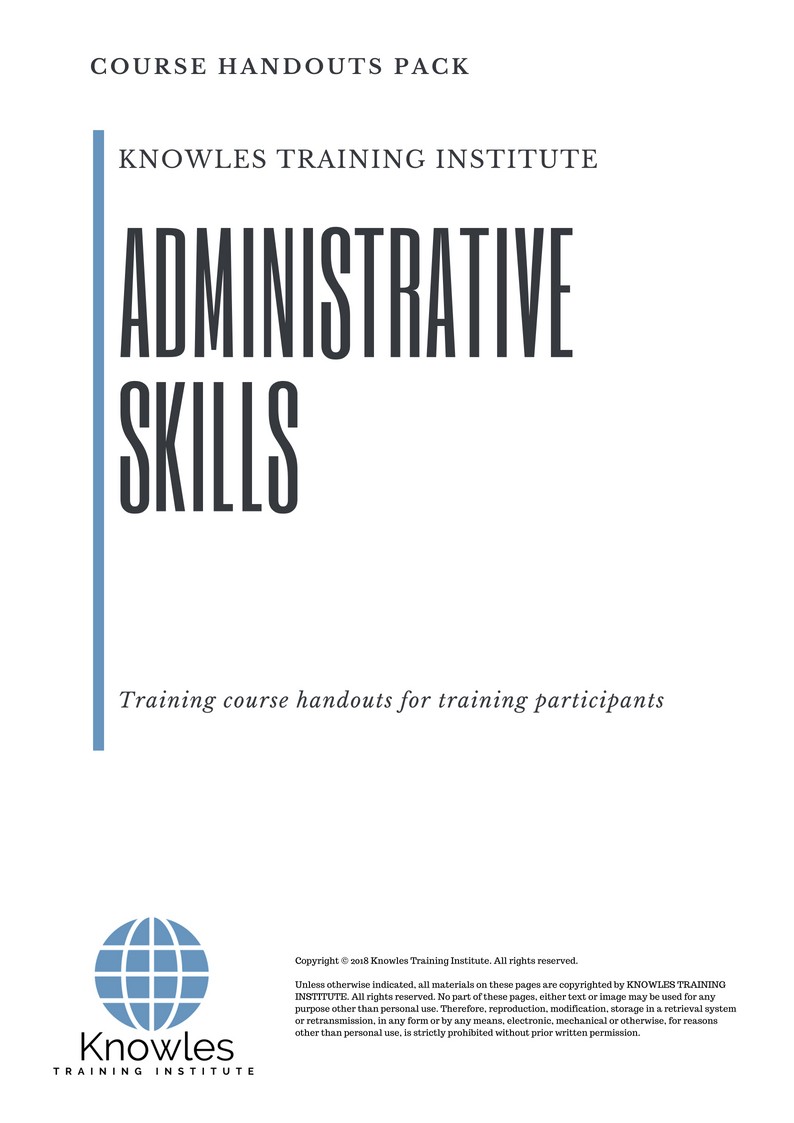 Administrative Skills Training Course in Israel Handouts