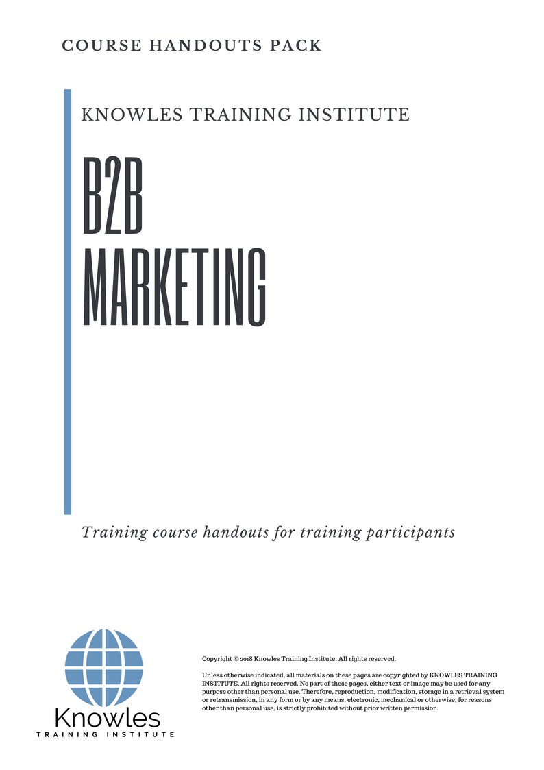 Course Handouts For B2B Marketing in Israel