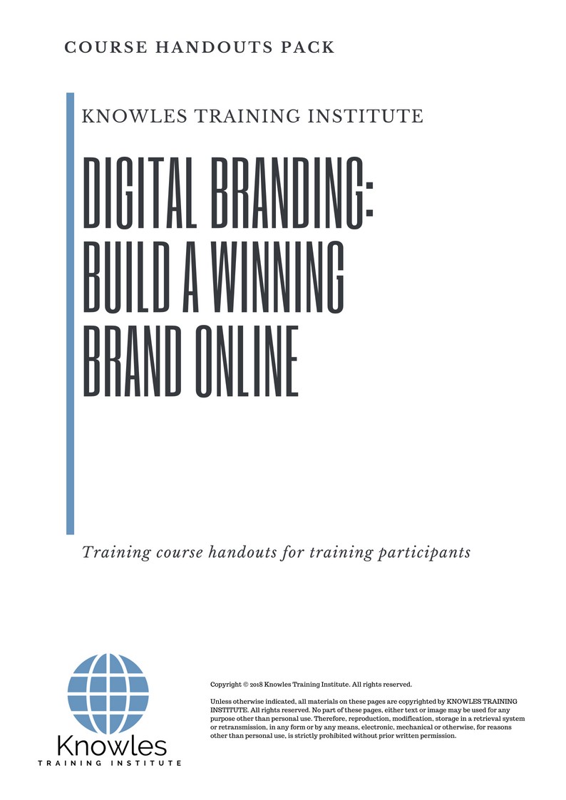 Course Handouts For Digital Branding_ Build A Winning Brand Online in Israel
