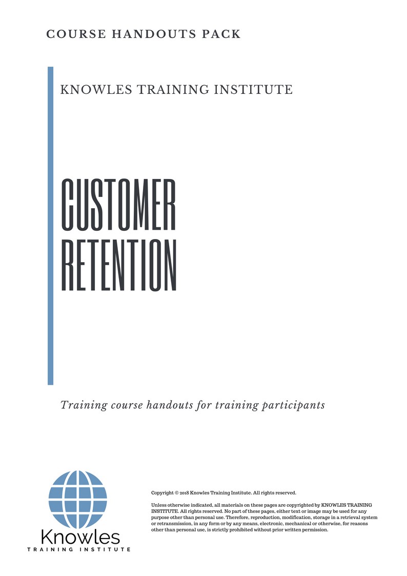 Customer Retention Course in Israel Handouts