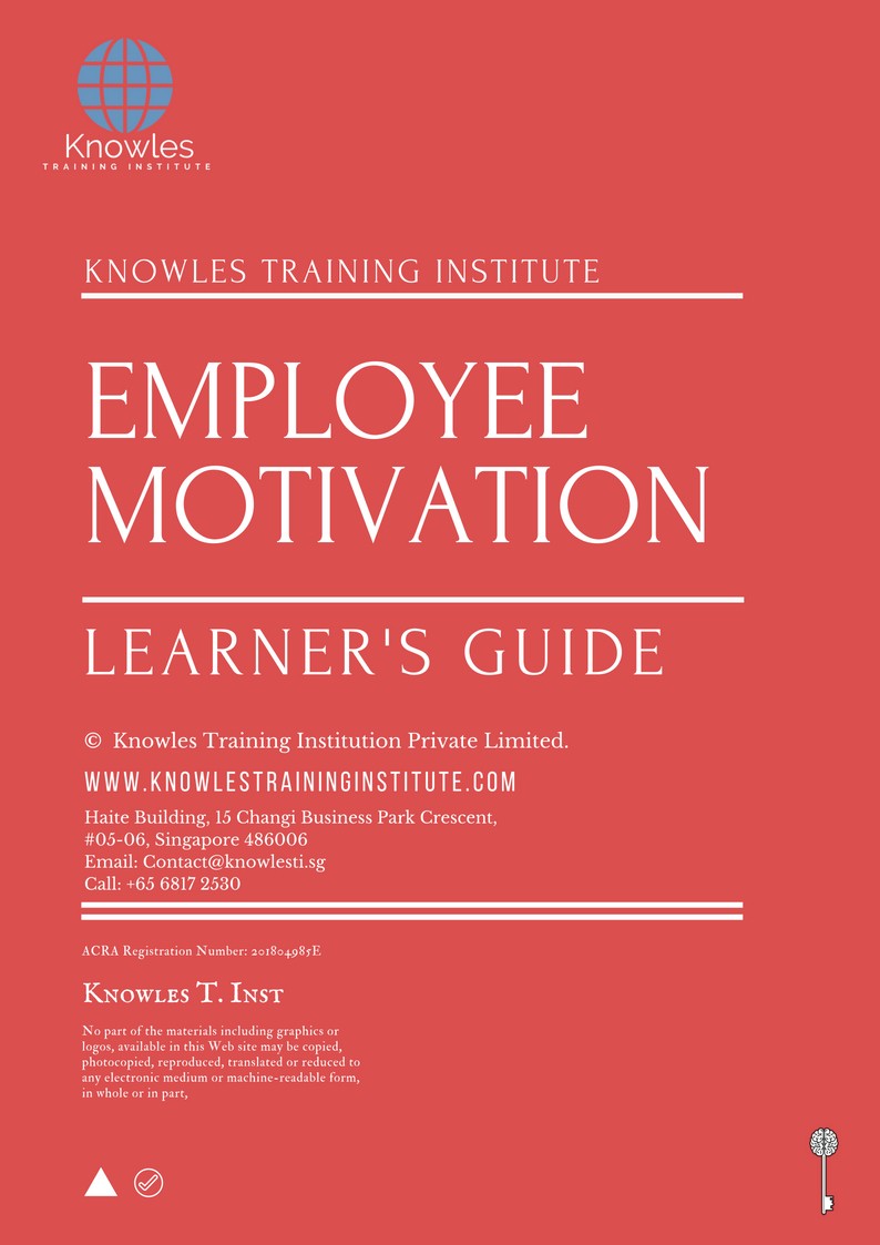 Employee Motivation Training Course in Israel Learner’s Guide