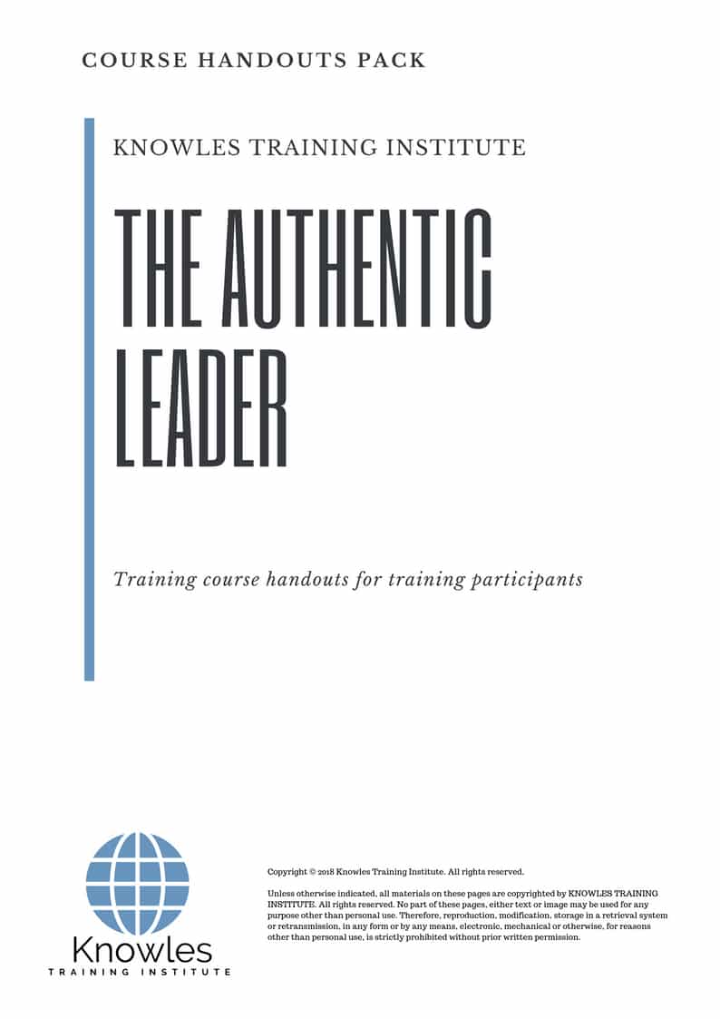 The Authentic Leader Course in Israel Handouts
