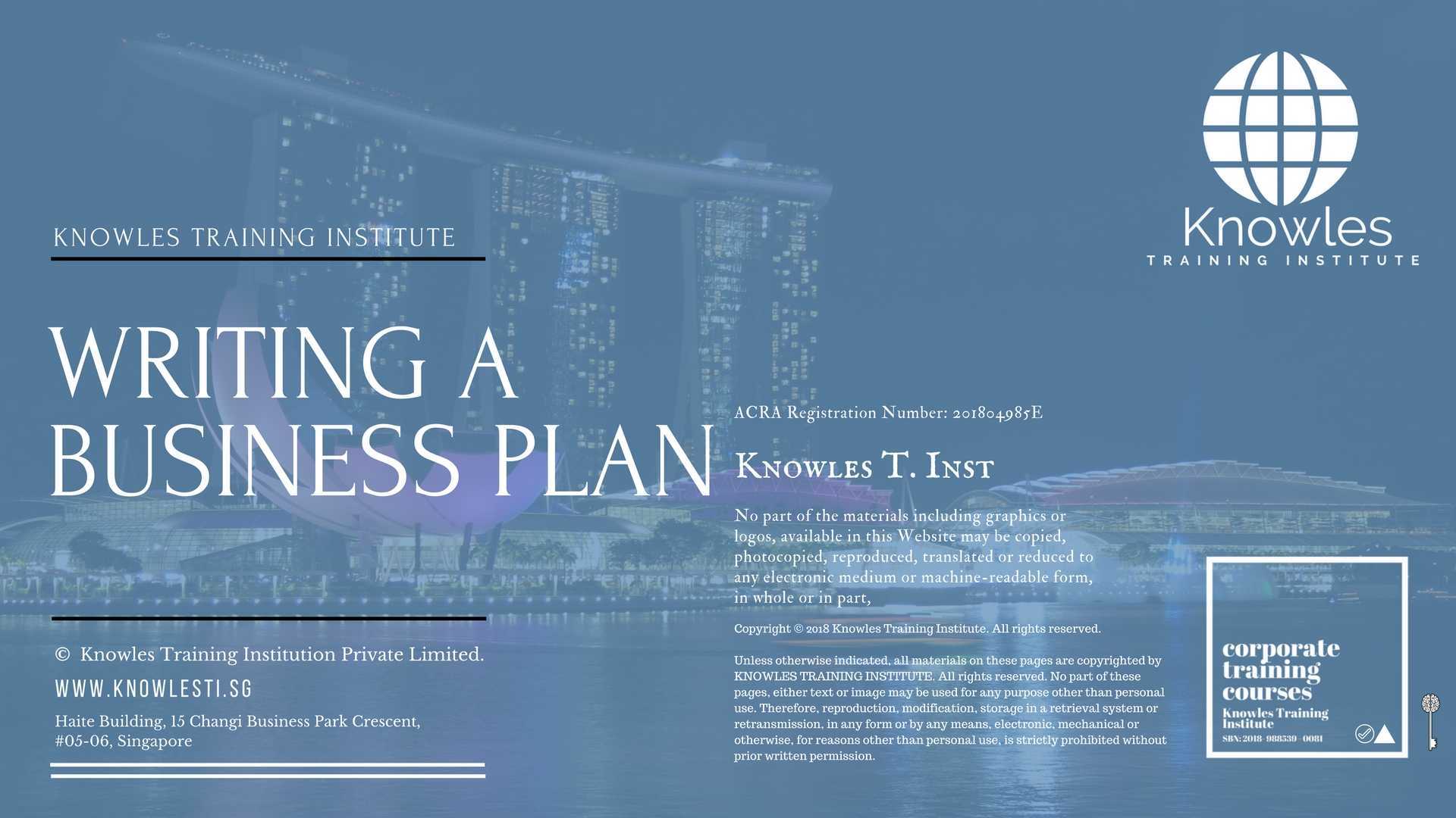 Writing A Business Plan Training Course in Israel