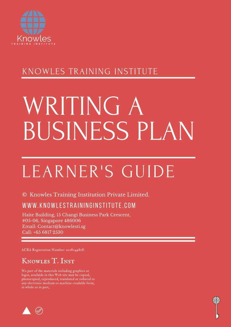 Writing A Business Training Course in Israel Learner’s Guide
