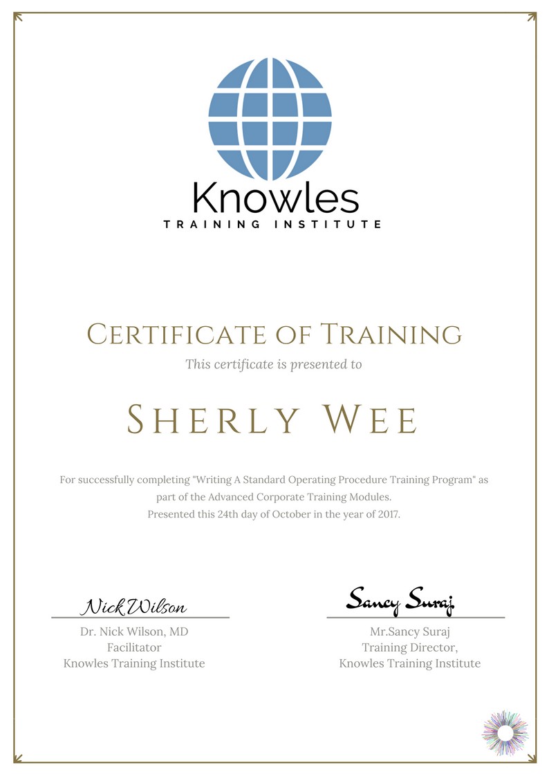 Writing A Standard Operating Procedure Training Course in Israel Certification
